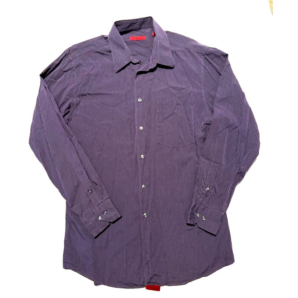 Alfani Dress Shirt Mens Long Sleeve Button Down Fitted Size Medium 15 32/33 Size
